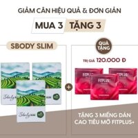 3 Hộp Nấm Viên Slim tặng 3 miếng dán tan mỡ Fitplus Slim Patch