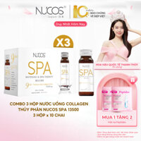 [3 Hộp] Nước Uống Collagen Nucos Spa 10000mg Giúp Da Căng Mịn Chống Lão Hóa Trắng Da [3h x10c x50ml]