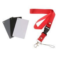 3 in 1 18 Digital White Balance Card Color Exposure Cards for Video, DSLR and Film Premium Photography,Black White and 18 Gray Card Set