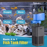 3 in 1 Internal Aquarium Filter Pump Submersible Fish Tank Water Pump Filter Wave Surf Circulation Oxygen Pump