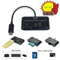 3 in 1 Micro USB Hub Host SD TF Card USB Flash Drive Reader OTG Android Mobile Phone Connection Adapter with Cable - intl