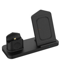 3 in 1 Qi Wireless Fast Charger Stand + Cooling Fan For iPhone Apple Watch Airpods