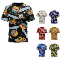 (3 Kích Cỡ) Unisex Spandex Santa Cruz Áo thun co giãn Áo thun cỡ lớn dáng rộng vừa vặn