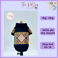 [3 Mẫu] Áo Thun Polo Versace Cho Chó Mèo - Quần Áo Cho Chó Mèo Thú Cưng Cao Cấp Tanipetshop