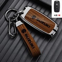 3 màu để lựa chọn, Vỏ chìa khóa da hợp kim kẽm cho Suzuki Grand Vitara SX4 Scorss S-Cross Swift 2006-2013 Móc khóa