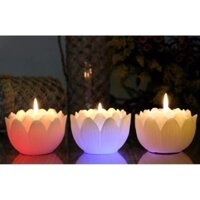 [3 màu] Nến thơm hoa sen đổi màu đèn LED Miss Candle FTRAMART MIC5289 (Lựa chọn màu sắc)