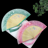 3 MÀU Quạt xoè quạt múa cổ trang phối hoa thiết kế sang trọng ( Kèm bao quạt + tua rua )