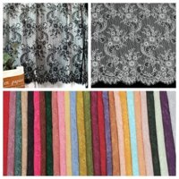 3 mét rộng 150 cm pháp chantilly lace floral trim với sò lông mi cạnh trên cả hai mặt váy viền may