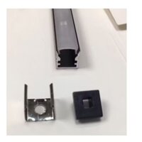 3 Mét thanh nhôm nổi định hình màu đen nắp trắng (máng nhôm) PN1010N dùng để gắn LED (chưa bao gồm led)