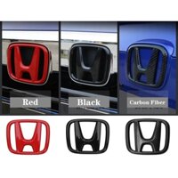 3 Miếng Dán Ốp Lưng Tự Động Honda Biểu Tượng CIVIC LOGO Viền Chất Liệu ABS Phụ Kiện Ngoại Thất Cản Trước + Phía Sau + Vô Lăng LOGO [Mới Trọn Bộ]