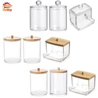 3 Miếng Qtip Giá Đỡ Hộp Đựng Trang Điểm Có Nắp Tổ Chức Di Động Đa Năng Lưu Trữ Bình Cho