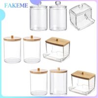 3 Miếng Qtip Giá Đỡ Hộp Đựng Trang Điểm Có Nắp Tổ Chức Di Động Đa Năng Lưu Trữ Bình Cho