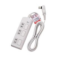3-Outlet Surge-Protected Power Strip With Flat Switches - ELPA