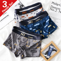 3 Phong Cách Mới Mùa Xuân Quần Lót Nam Màu Trơn Cotton Bán Buôn Giữa Eo Hợp Thời Trang Nam Nam Thoáng Khí Boxer B6216