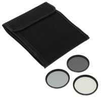 3-Piece Multi-Coated Glass Filter Kit 58mm ND2 ND4 ND8 for 58mm DSLR Lens