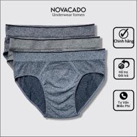 3 Quần Sịp nam NOVACADO 1 No0010 Cao Cấp tam giác dệt kim VNXK co dãn tốt thoáng mát Quần boxer Menswear quần lót thun.