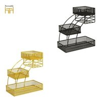 3 Tầng Dây Giỏ Đứng Đa Năng Dung Tích Lớn Khay Phục Vụ Bát Trái Cây Giá Đỡ Cho Khoai Tây Bánh Mì Bảo Quản Rau Bát Ăn