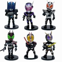 3 Thế Hệ 6Mô hình figure Kamen Rider, Ryuki tokusatsu, đồ trang trí cho vỏ máy tính.