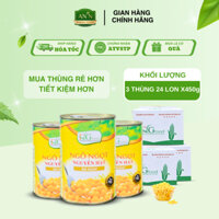 3 Thùng 24 Lon Ngô Ngọt Nguyên Hạt Lon F&G Loại 1 - 450gr AN'N FOOD Làm Ngô Chiên, Salad