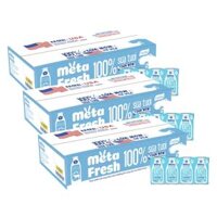 3 Thùng Sữa tươi ít đường bổ sung sữa non Metafresh 110ml, lốc 4 hộp