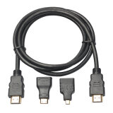 3 trong 1 Cao cấp HDMI sang Mini/Micro Hdmi Adapter cho MÁY TÍNH TV PS4-quốc tế