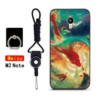 3 trong 1 Ốp Lưng Điện thoại Meizu M2 Note Meilan Note 2 Vỏ Cao Su Chống Sốc chất Mềm Silica Gel Lưng bao da Có Dây & Giá Đỡ Chiếc Nhẫn