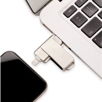 3 Trong 1 OTG 256GB OTG USB Ổ Đĩa Flash Cho IPhone11/Xs/X/ 8/7/6/5 Bộ Nhớ Lưu Trữ Bút Ổ USB Flash