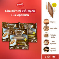 [3 TÚI - HN] Bánh Mì Tươi Kiều Mạch & Lúa Mạch Đen O'Smiles 210g/túi/3 ổ