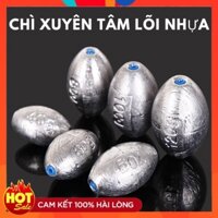 3 Viên Chì Neo Câu Cá Xuyên Tâm Câu Chìm Lõi Nhựa Chống Xước Dây Cước Khi Câu