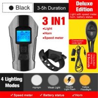 30 Cái 3 Trong 1 USB Sạc Không Thấm Nước T6 Ánh Sáng Pha Đèn Pin Với Máy Tính LCD RPM Xe Đạp Sừng