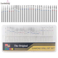 30 Cái / bộ Nga Cuticle Care Diamond Bits Nail Diamond Drill Bit Set Đường Kính 2,35 Mm Cho Hầu Hết Máy Khoan Làm Móng Tay Điện
