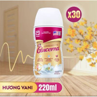30 chai sữa glucerna hương vani 220ml date 2026