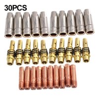 30 chiếc 15AK Đầu phun Liên hệ Đầu giữ MIG Máy hàn Công cụ hàn tiêu hao
