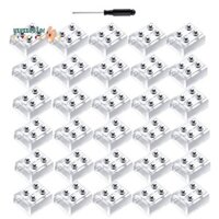 30 Chiếc Băng LED Không Hàn Đầu Nối Dây Thiết Bị Đầu Cuối Khối 2 Pin 10 mm Trắng Cho 5V 12V 24V Đèn LED Dây Đơn Màu