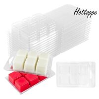 30 Chiếc Sáp Tan Tan Hộp Đựng Vỏ sò Bao Bì Hộp Khuôn 6 Khoang Nhựa Trong Suốt Khay Đựng Sáp Tan Vỏ sò Khuôn Vuông hottoppe.vn