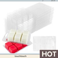 30 Chiếc Sáp Tan Tan Hộp Đựng Vỏ sò Bao Bì Hộp Khuôn 6 Khoang Nhựa Trong Suốt Khay Đựng Sáp Tan Vỏ sò Khuôn Vuông touchtouch.vn