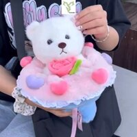 30 cm sáng tạo búp bê vui nhộn trái tim thỏ đồ chơi sang trọng nhồi bông công chúa mềm mại bunny biến thành bó hoa món quà ngọt ngào cho trẻ em gái