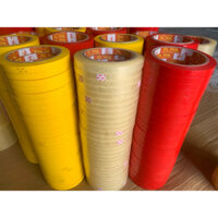 30 cuộn băng dính trong, vàng, đỏ 1cm