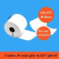 30 Cuộn giấy in nhiệt K57 phi 45