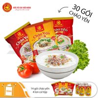 30 gói cháo yến Thiên Hoàng (hương vị ngẫu nhiên) - Tặng 14 gói cháo yến Thiên Hoàng + 4 lon cá hộp 155gr