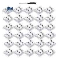 30 Mảnh Băng LED Không Hàn Đầu Nối Dây Thiết Bị Đầu Cuối Khối 2 Pin 10 mm Trắng Cho 5V 12V 24V Đèn LED Dây Đơn Màu