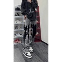 30 Ngày 1859 Miếng Phong Cách Mỹ Thắt Lưng-Dye Quần Jean Nam Phiên Bản Nẹp Slimfit Ôm Hơn Nhìn Thẳng Quần Thường Ngày Fried Street Plankton Đẹp Trai Niche Hơi Scimitar