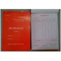 30 quyển Hóa đơn bán lẻ loại dày 100 tờ/quyển, khổ A5, 2 liên có đường xé tiện lợi