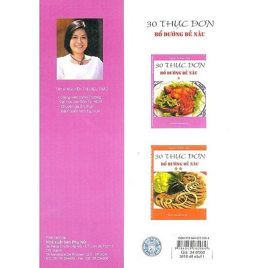 30 thực đơn bổ dưỡng dễ nấu (T1) - Nguyễn Thị Diệu Thảo