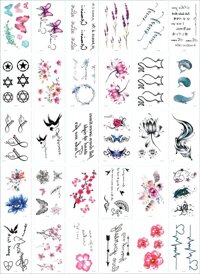 30 Tờ Hình Xăm Dán Tattoo Xăm Nước Tha Thu - Mẫu E