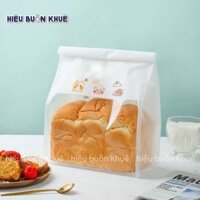30 Túi Giấy Đựng Bánh Mì Sandwich, Hoa Cúc, Nho Dừa In Hình Siêu Dễ Thương [22x28x11]