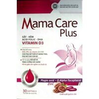 30 viên Sắt bà bầu Mama Care Plus, hỗ trợ giảm ốm nghén, chuột rút