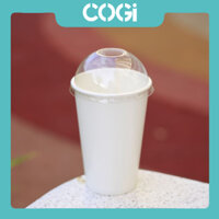 300 ly giấy café cốc giấy có nắp cầu 16oz ~450ml dùng 1 lần chính hãng cogi đựng trà sữa cafe sinh tố