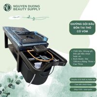 [3,000k Freeship HCM] [XƯỞNG SẢN XUẤT] Giường Gội Đầu Dưỡng Sinh 2in1 Bồn Gội Tai Thỏ - Khung Gỗ - Vòm Nước Tuần Hoàn