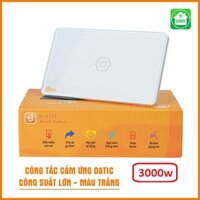 3000wCông tắc thông minh Hunonic  1 Nút công suất lớn kết nối Wifi điều khiển bình nóng lạnh-điều hoà-Hàng Chính Hãng - Màu trắng